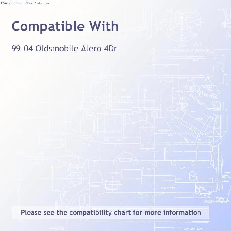 Cubierta de poste de pilar cromado 4 puertas 4 piezas para Oldsmobile Alero 99-04 Foto 3 de 4