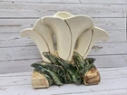 VTG McCoy Pottery Triple Calla Lily Vase or Planter 1940’s 7" Tall MCM