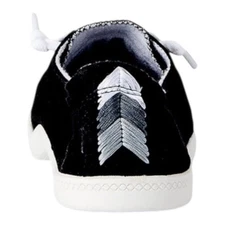 MEDIUM WIDTH BLACK Time and Tru Women's Scrunch Back Slip-On Sneaker SZ various