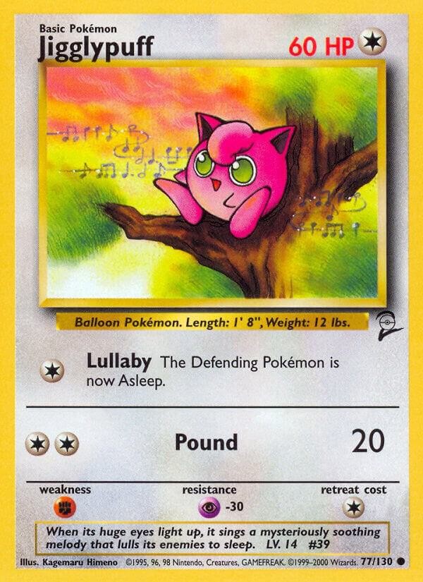Jigglypuff Common Base Set 2 077/130 NM