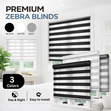 Day And Night Blind Zebra Window Roller Blinds & Shades 165cm to 210cm Easy Fit