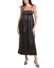 Ganni Satin Midi Dress Women's