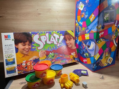Splat! MB Spiele Splat Brettspiel Vintage | NEUE KNETE!  | ZUSTAND GUT KOMPLETT