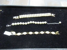 Stunning Park Lane Bracelets (3) Faux Pearl Gold/SilverTone