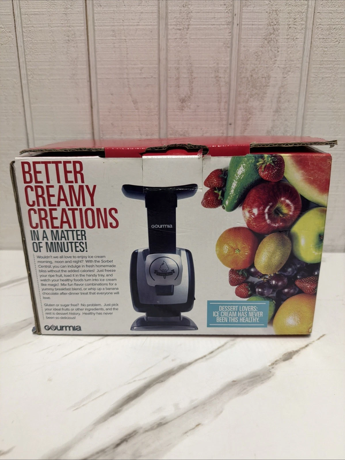 Gourmia Fruit Ice Cream Maker Sorbet & Soft Serve Dessert Machine Open Box
Opens in a new window or