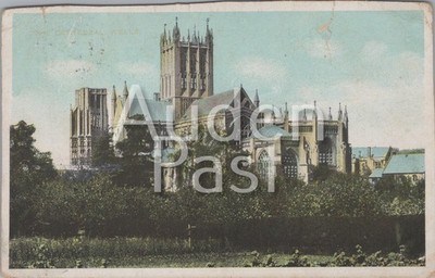 Wells Kathedrale Außen Somerset Postkarte