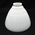 Milk Glass Lamp Shade Vtg Reflector Torchiere 8" light Diffuser waffle pattern