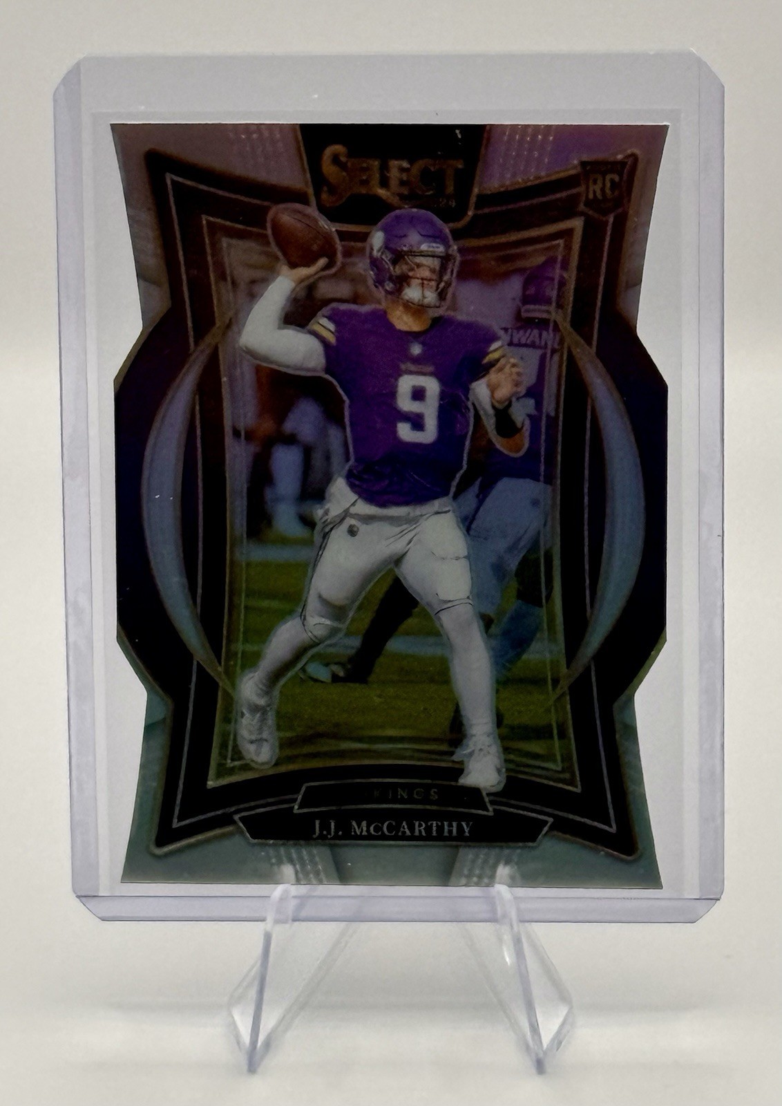2024 Panini Select - Concourse J.J. McCarthy #24 Silver Prizm Die-Cut (RC)