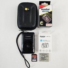 Canon PowerShot ELPH SD1400 IS Black Digital Camera 14.1MP Bundle Tested Works