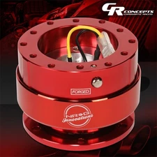 NRG INNOVATION RED 6BOLT 70MM ALUMINUM GEN2 STEERING WHEEL QUICK RELEASE ADAPTER
