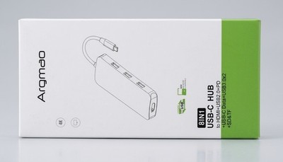 USB C Hub 8 in 1 Argmao USB-C Adapter 4K HDMI SD TF USB 3.0 PD MacBook iPad New