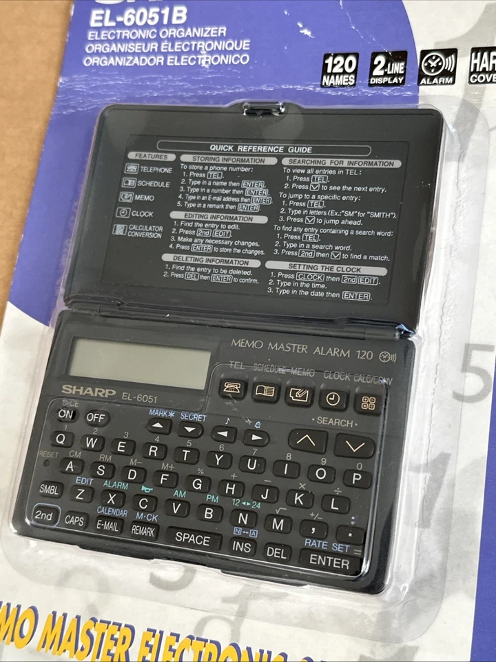 NEW Sharp Memo Master EL-6051B Electronic Organizer Vintage PDA EL-6051 - Image 2 of 3