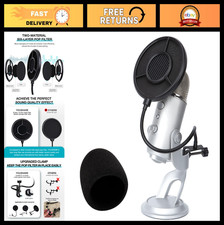 Professional 6-Layer Pop Filter Foam Windscreen for Microphone - 5.5 Inch Diamet