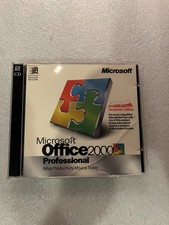 Microsoft Office 2000 Professional with Product Key 2-CD set 