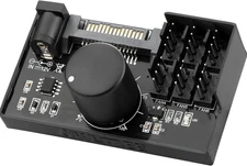 4 Pin 12V PWM Fan Controller 6 Fans Supported , PC Fan Adapter Hub Powered by SA