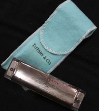 TIFFANY & CO. STERLING SILVER 925 SIDES HARMONICA MADE BY HOHNER GERMANY