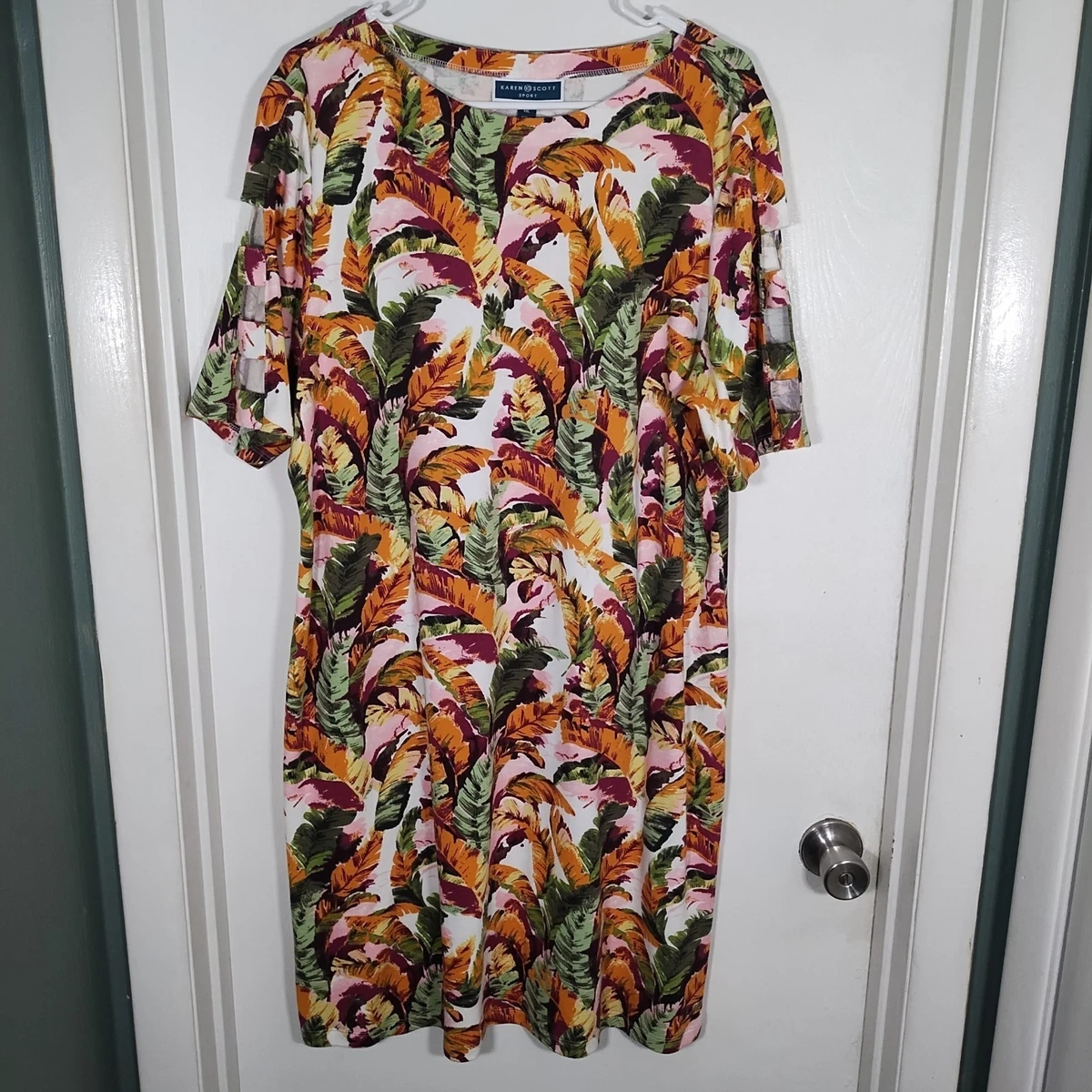 karen scott shirt dress Karen Scott Women's Short Sleeve Cotton T-shirt Dress Bright White Size M