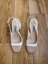 PRADA PATENT LEATHER SLINGBACK HEELS SIZE 37 EU, 6.5 US, 4 UK
