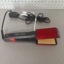 CHI Turbo GF1539 2" Wide Ceramic Flat Iron Hair Straightener Red Velvet Tested