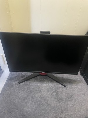 ONN Computer Monitor Black Desktop Display with Stand Sleek Design