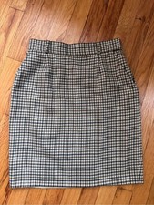 Vintage checkered plaid skirt