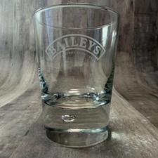 Baileys Irish Cream Bubble Glass Heavy Bottom Rocks Glass 4.25" Tall