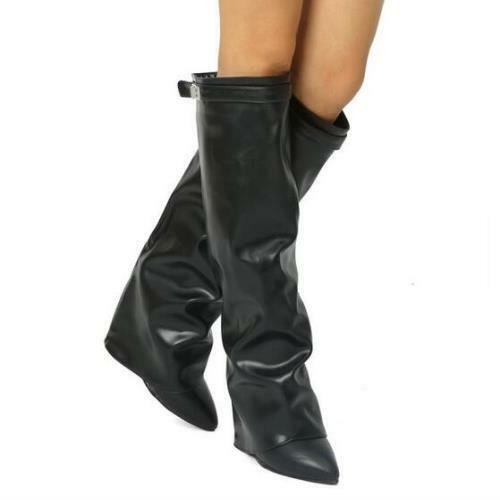 Devise furrow win Chic Leather Over Knee High Boot Chic Womens Wedge Heel Fold New Over Boot Shoes | eBay Devise furrow win Chic Leather Over Knee High Boot Chic Womens Wedge Heel Fold New Over Boot Shoes | eBay