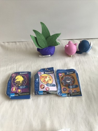 POKEMON BURGER KING IL PRIMO FILM 3 GIOCATTOLI NUOVI con carte scatola aperta *SPEDIZIONE GRATUITA - Foto 4 di 9