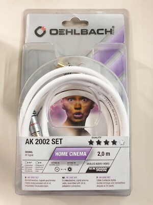 Oehlbach! AK 2002 Set 2,0m weiß (50202) Antenne m/Antenne w Kabel**