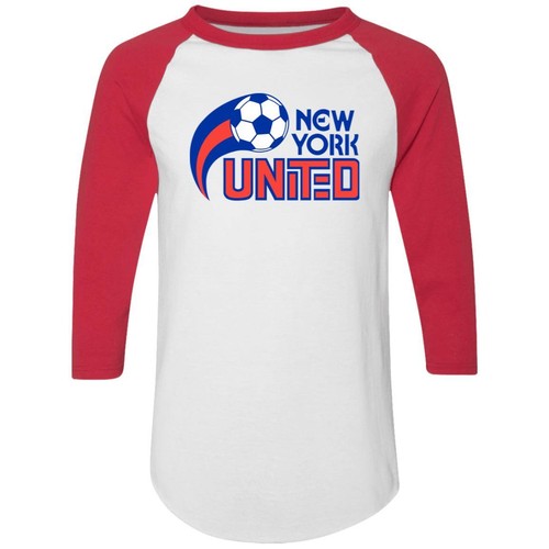 New York United Raglan Shirt 3/4 Sleeve Colorblock | ASL Soccer Team - Picture 4 of 5