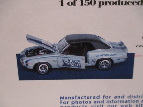 Speccast 2006 Penn State 1969 Camaro SS Convertible 1/24 - Picture 2 of 5