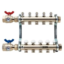REHAU Stainless Steel PRO-BALANCE Radiant Heat Manifold- 5 Circuit (381105-001)