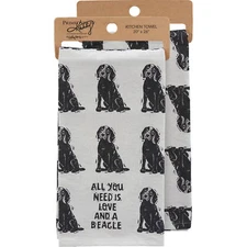 Beagle All You Need Is Love Kitchen Towel
