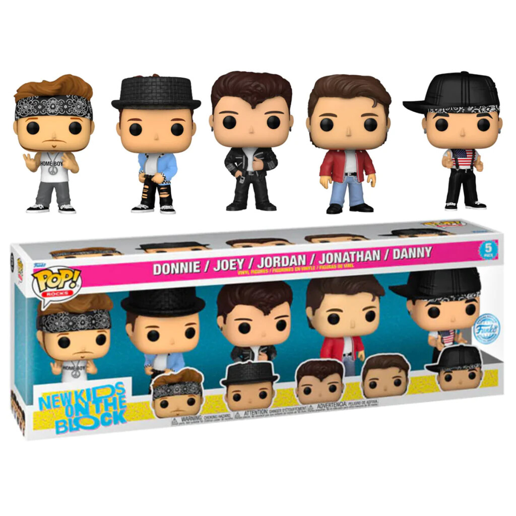 New Kids On The Block Band 5-Pack Exclusive Pop! Vinyl Figures Oe