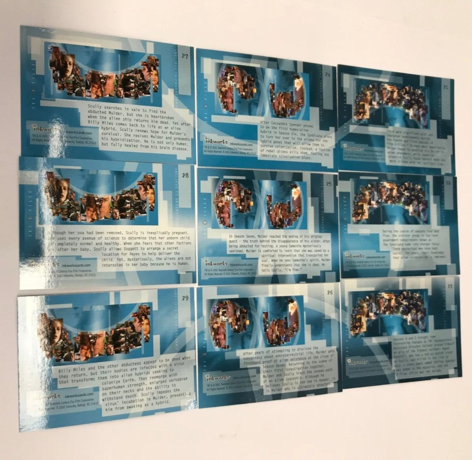 INKWORKS THE X-FILES SEASON 4 TO 8 TRADING CARD COMPLETE 9 FOIL PUZZLE CARD SET - Image 4 of 4