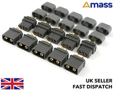 5 Pairs *GENUINE AMASS BLACK XT60 & CAPS* Male Female Connectors/Plugs XT60H RC