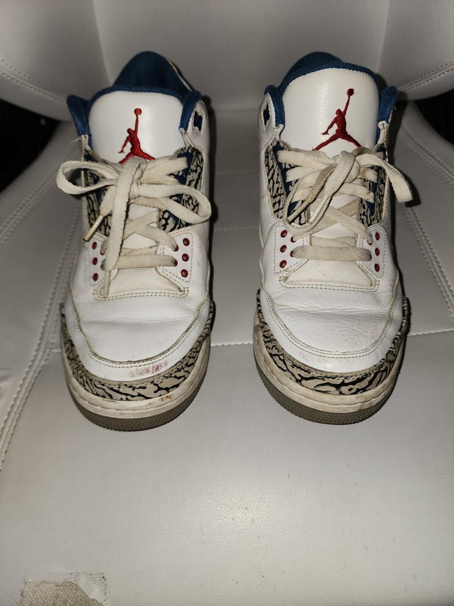 Jordan Air Jordan 3 ホワイト/ブルー US9.5 Nike Air Jordan 3 Retro Shoes Wizards True Blue White CT8532