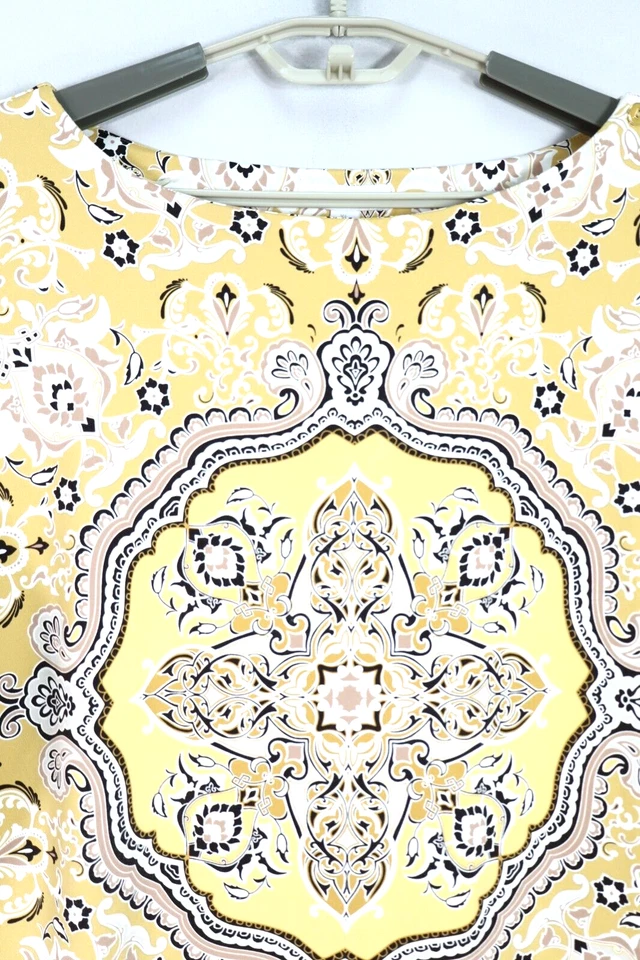 CHARTER CLUB Women's Stretch Nylon Tunic Blouse 3/4 Sleeve Geometric Size XL - Image 4 of 4