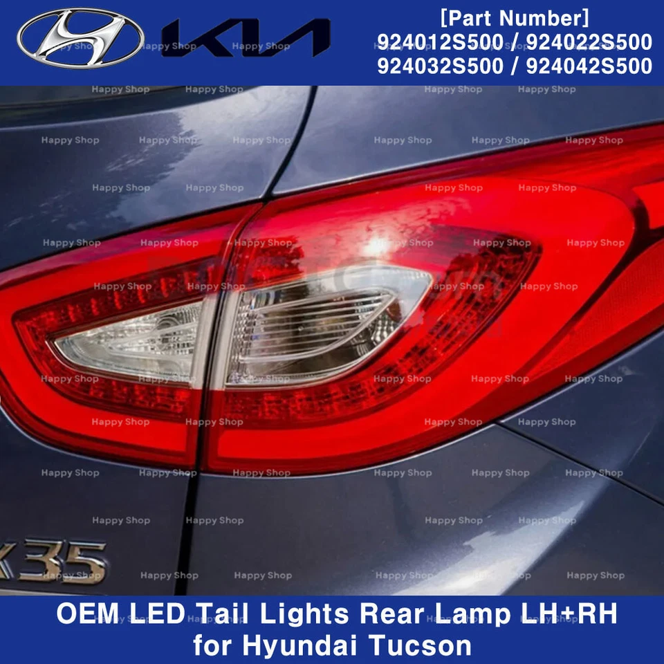 正品零件 LED 尾灯后灯套装适用于现代图森 ix35 2011 - 2015 — 第 4/4 张图片