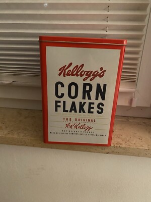 Blechdosen, Kellogg s, Retro, Original, Vintage, Rot-Weiß, Cornflakes
