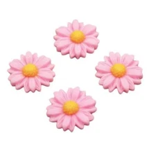 Miniature Fairy Garden Light Pink 1" Daisy Stepping Stones-Set/4- Buy 3 Save $5