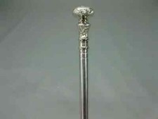 Silver Noble Luxury vintage Handmade Stainless Steel Walking Hiking Stick Cane