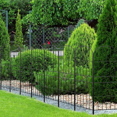 10 Pack Outdoor Animal Barriers Metal Garden Fence Gate Bundle Panels Decor