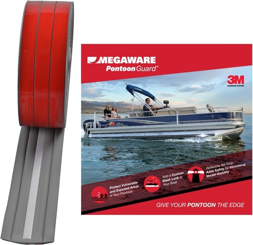Megaware 30540 PontoonGuard 40' (2 @ 20') Gray Pontoon Hull Guard Protector - Picture 2 of 5