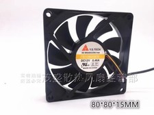 Y.S.TECH FD128015EB 8015 DC12V 0.46A 8CM 3-Wire Dual Ball Cooling Fan