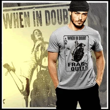 Frag Grenade T-Shirt Frag Out Infantryman Machine Gunner Mortarman Grunt Combat 