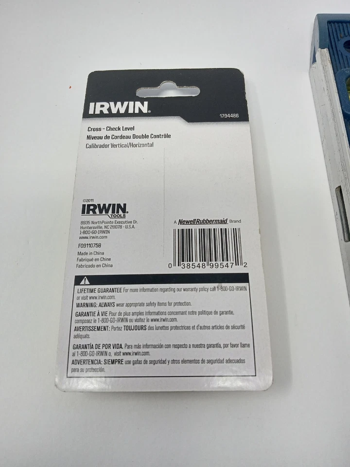 Empire Torpedo 9" Magnetic Level and Irwin Cross Check Level - Image 3 of 4