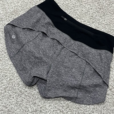 Lululemon Shorts 4 Speed Up 4'' Heather Lux Multi black Athletic Stretch Run