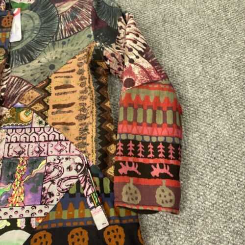 Sacred Threads Patchwork Jacket Large Boho Hippie Artsy Festival Rag Gypsy - Picture 5 of 17