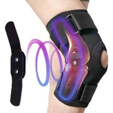 Knee Support Hinged Knee Brace With Side Stabilizers Open Patella Pain Relief